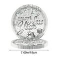 thumbnail image 3 of 2026 Happy New Year Party Supplies Silvers Glitter Eve Tableware Set Include Paper Plates and Napkins Silvers family Party Decorations, 3 of 6