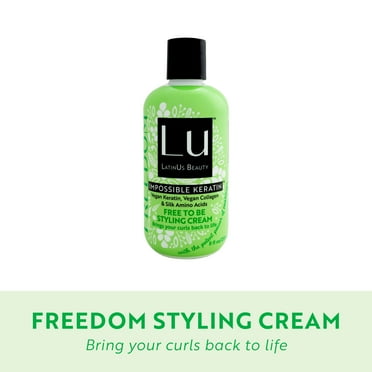 Lu LatinUs Beauty Freedom Curl Enhancing Free-to-Be Styling Cream for Curly, Wavy Hair, 8 oz