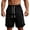 Black, variant on Cargo Shorts for Men Summer Casual Elastic Waist Loose Fit Breathable Knee Length Work Shorts with Pockets