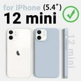 thumbnail image 2 of Shockproof Designed for iPhone 12 Mini Case, Liquid Silicone Phone Case with [Soft Anti-Scratch Microfiber Lining] Drop Protection 5.4 inch Slim Thin Cover, Baby Blue, 2 of 16