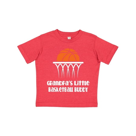 

Inktastic Grandpas Little Basketball Buddy Boys Gift Toddler Boy Girl T-Shirt