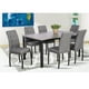 thumbnail image 1 of Comedor Adra Gris 6 Sillas Tubular MOBILKRAFT Modelo Adra 6 Sillas Rectangular, Estilo Contemporáneo en Color Gris, 1 of 4