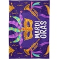 thumbnail image 2 of Coolnut Mardi Gras Rectangle Tablecloth Spill-Proof Polyester Table Cloth Table Cover for Kitchen Dining Picnic Holiday Party Decoration,60"x108", 2 of 7