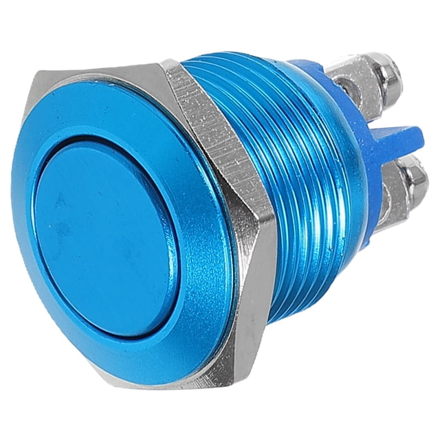 Shisuyan Latching Push Button Switch Replacement Part Metal Car Pushbutton Switch For Boat Truck Cars Vehicle Self Locking Switch Blue