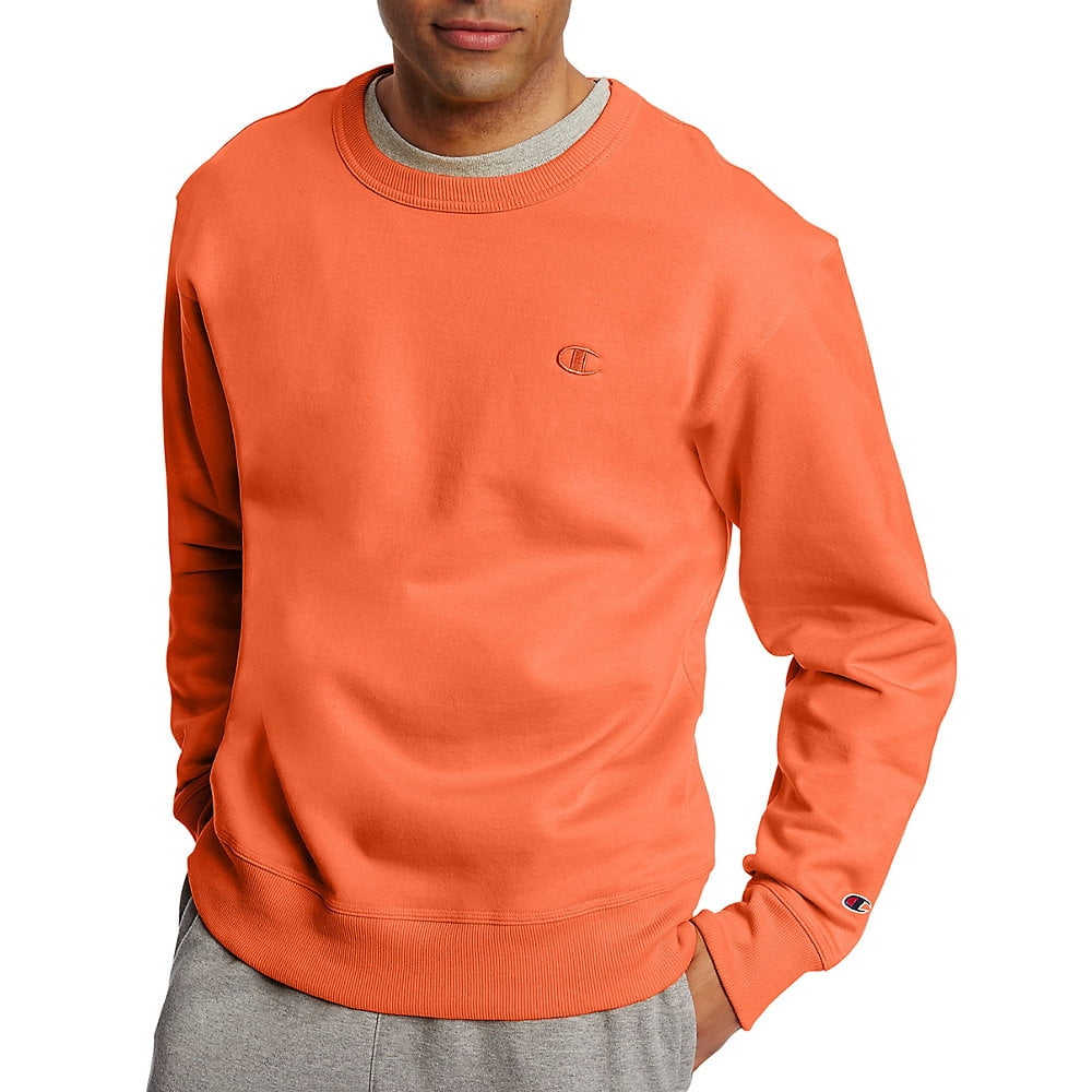 Champion - Men's Powerblend® Fleece Pullover Crew - Orange - 2XL ...