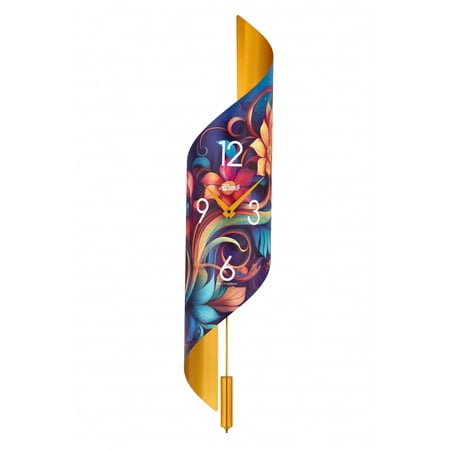 Modern wall clock with quartz movement by Hermle