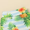 thumbnail image 6 of IBTOM CASTLE Newborn Baby Girls Casual Clothes Ruffles Sleeve Romper + Fruit Floral Bottoms Shorts + Headband 3PCS Summer Birthday Outfits 0-3 Months Pineapple, 6 of 8