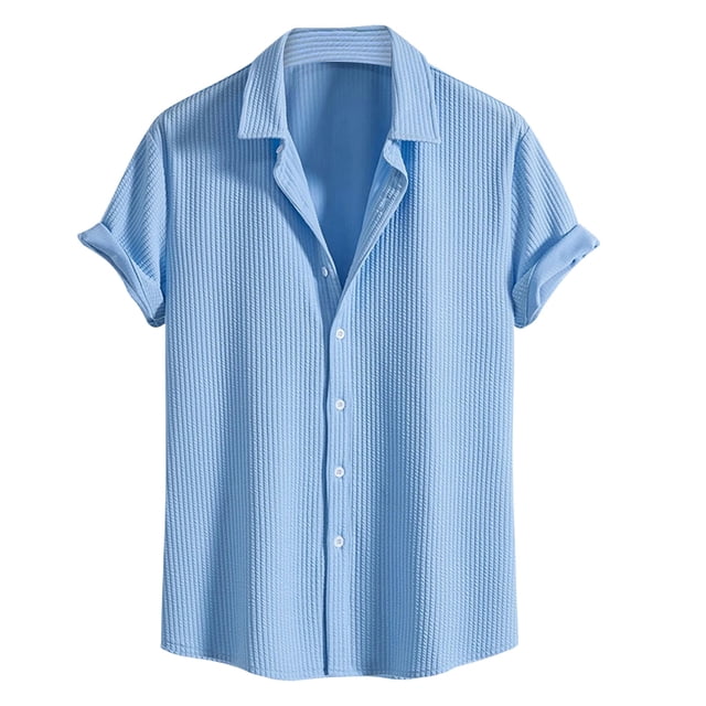 pstuiky camisetas para hombre, Camisa informal de manga corta con solapa de color liso para hombre ropa de hombre xxl