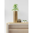 thumbnail image 3 of Serene Spaces Living Brushed-Gold Cylinder Vase, 5" Tall & 14" Diameter, 3 of 6