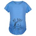thumbnail image 3 of asdoklhq Pregnant Clothes Clearances Women O-Neck Short Sleeve My Baby Loves Tacos Print Pregnancy Maternity Top Tee, 3 of 8