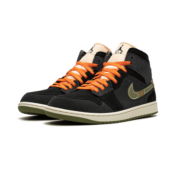 Nike Air Jordan 1 Mid SE Craft Anthracite Light Olive FD6817-003 Men\'s Sz 10.5 FD6817-003 Nike Air Jordan 1 Mid SE Craft Anthracite Light  main image 4