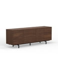 thumbnail image 5 of Atlas 78" x 28" Highboy Modern TV Stand Cabinet And Sideboard - Walnut Frame, Walnut Door/Drawers, Black Base, 5 of 8