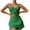 Green, variant on Solid Color Ruffle Bikini Set Womens High Waisted Twist Front Eyelet Flowy Style Tummy Control Two Piece Swimsuit With Skirt Outfit Gold L