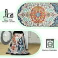 thumbnail image 3 of Jamfeel Small Area Rugs Floral Print Washable Doormat Non-slip Carpet for Entryway Kitchen Bedroom, 2'x3', Orange, 3 of 5