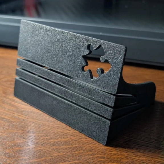 Jigsaw Puzzle Box Stand – Adjustable 3-Angle Holder, Wide Stable Base, Puzzle Accessory (Black)