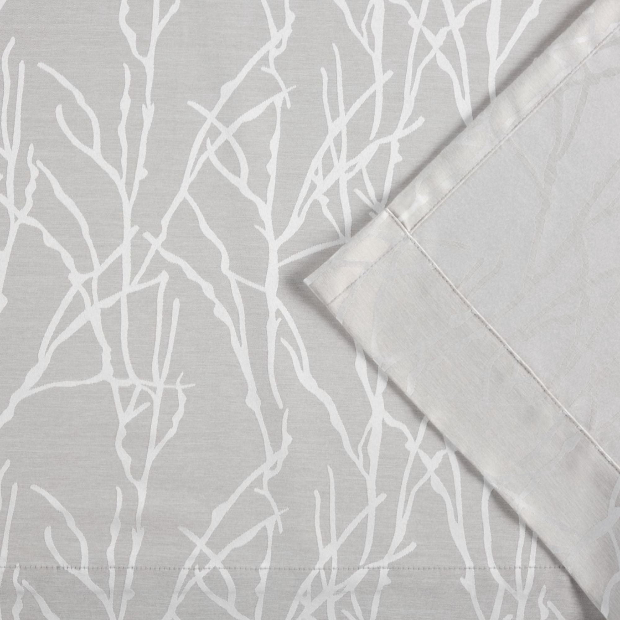 Exclusive Home Finesse Branch Print Grommet Top Curtain Panel Pair, 54"x96", Dove Grey