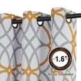 thumbnail image 5 of PrimeBeau Mustard and Grey Geo Pattern Thermal Insulated Blackout Curtains, 63" Length, 2 Panels, 5 of 6