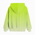thumbnail image 6 of YIWULA Girls Hoodie Classic Colour Gradient Lined Hoodie Comfortable Soft Warm Fashionable Tie Dye Print Casual(13-14 Years,Green), 6 of 6