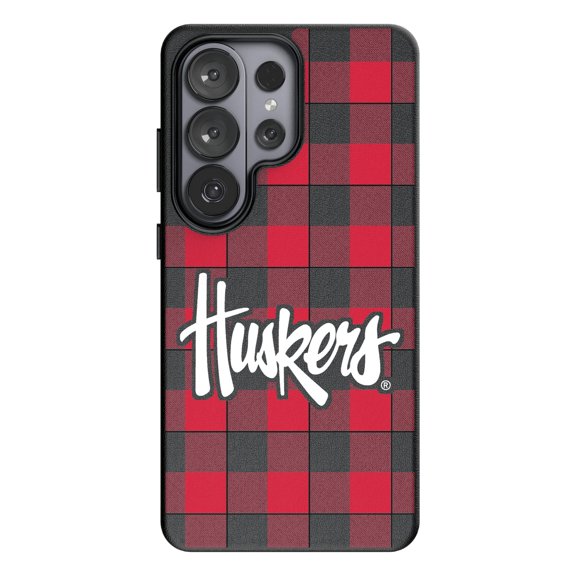 Keyscaper Nebraska Huskers Plaid Galaxy Magnetic Bump Case