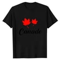 thumbnail image 2 of Yaoyar Oversized Shirts for Men Short Sleeve Canada Maple Leaf Printed Tee Tops Casual Crew Neck Fashion Celebration Tops, 2 of 4