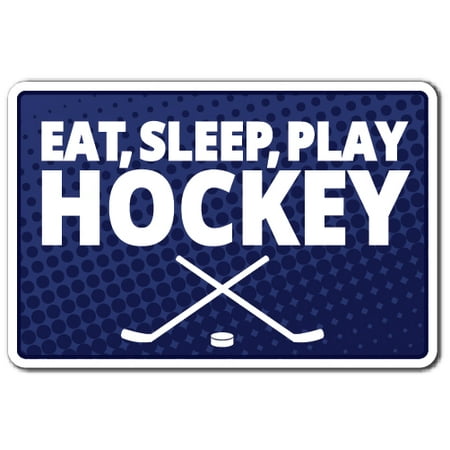 EAT SLEEP PLAY HOCKEY Decal team player sports game food faithful | Indoor/Outdoor | 7