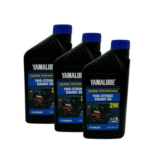 Yamaha Yamalube Semi-Synthetic 2-Stroke Marine Engine Oil LUB-2STRK-M1-12-3PACK