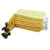 PVC Zipper Closure Horizontal A6 Paper File Holder Bags 12 Pcs Clear Yellow