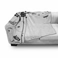 thumbnail image 3 of Dragonfly Soft Flannel Fleece Throw Blanket, Floral Ornament with Fern Plants Leaves Nature Themed Illustration, Cozy Plush for Indoor and Outdoor Use, 70" x 90", Black White, by Ambesonne, 3 of 6