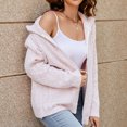 thumbnail image 5 of clear 50% off Usmixi Sweater Coat for Women Winter Knit Sweater Coat for Women Open Front Zipper Loose Stand Neck Sweater Cardigan Winter Long Sleeve Cozy Knitted Outerwear with Pocket Weekly, 5 of 5