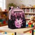 thumbnail image 5 of HUIACONG Pink Glitter Axolotl 13.5 Inch School Backpack for Girls Kids, Lightweight Water Resistant Bookbag with Adjustable Breathable Padded Straps, Multi Pocket Daypack for School Travel Daily Use, 5 of 7