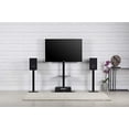 thumbnail image 2 of SONOROUS PL-2810 Modern TV Floor Stand Mount/Bracket with Tempered Glass Shelf for Sizes up to 65" (Steel Construction) - Black, 2 of 5