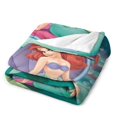 thumbnail image 4 of Manta de dibujos animados de La Sirenita, manta de felpa suave y acogedora para niños, niñas y adultos jóvenes, manta de franela cálida para sala de estar, dormitorio, sofá cama de 30 x 40 pulgadas, 4 of 8