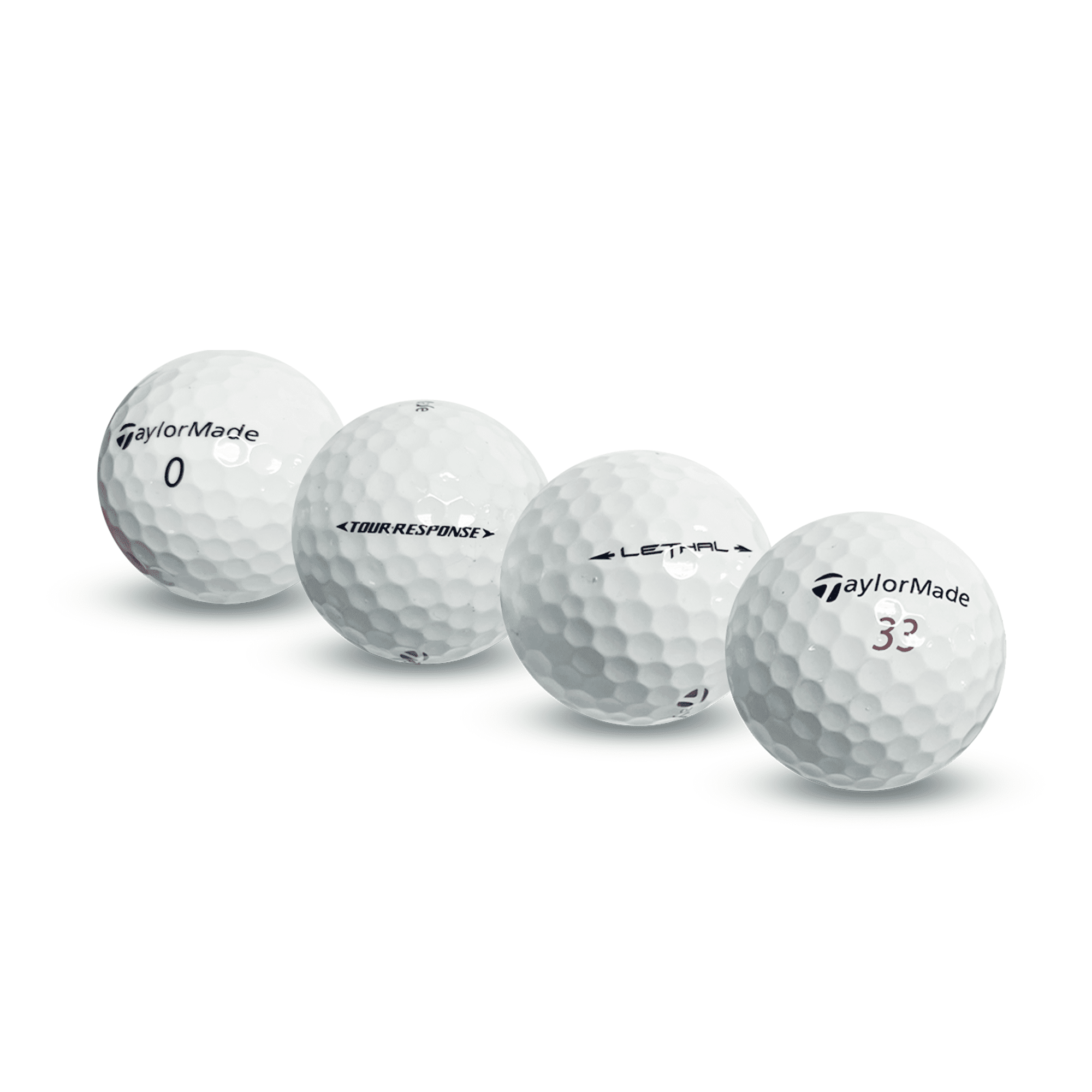 Golf Ball Nut – Recycled Golf Balls for Taylormade Tour Mix – 5A Mint Quality – 24-Pack, White