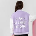 thumbnail image 4 of Huowey Infants Children Letter Printed Floral Cardigan Coat For Fall Warmth Baseball Jacket For Kids Classic Dailywear, 4-5 Years, 4 of 6