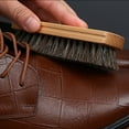 thumbnail image 4 of Horsehair Shoe Brush for Leather Care | Soft Bristles for Polishing & Dirt Removal - Hardwood Handle | Gentle Cleaner for Leather Shoes Bags | 12.3x4.3x3.3cm | 1 Pack | Non-Slip Grip Durable Design, 4 of 6