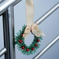 thumbnail image 3 of 4PCS Christmas Mini Cabinet Wreaths, Kitchen Cabinet Wreaths with Ribbon Red Berry, Mini Christmas Wreath Small Window Wreath for Window Door Farmhouse Christmas Party Decorations, 3 of 8