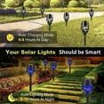thumbnail image 3 of Magicorange 8 Pack Solar Torch Lights, Flickering Flame Solar Lights for Garden Patio Yard Pathway Walkway Landscape (Blue Light), 3 of 6