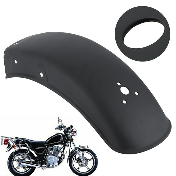 Guardabarros de Motocicleta Guardabarros de Motocicleta, Guardabarros de Rueda Delantera Trasera Universal Guardabarros de Acero Inoxidable Guardabarros Negro Trasero Ecomeon no
