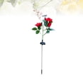 thumbnail image 5 of Luces solares de rosas con estaca para jardín, lámpara decorativa para exteriores, para caminos y patios (flores rojas con mariposas), 5 of 5