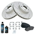 thumbnail image 2 of TRQ Front Performance & Brake Rotor & Metallic Pad Kit w/Chemicals BKA17292 Fits select: 2002-2008 SUBARU IMPREZA, 2009-2010 SUBARU IMPREZA 2.5I, 2 of 8
