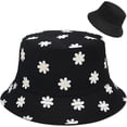 thumbnail image 2 of Flower Reversible Bucket Hat Summer Beach Travel Fisherman Cap Beach Wide Brim Sun Hat for Women Men, 2 of 5
