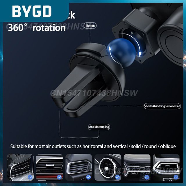 Infrared Induction Car Charger T3 Wireless Charger Car Holder Auto Telescopic Clip Car Accessories Car Hands Free Phone MountAir outlet silverChina He Qiyong unisex