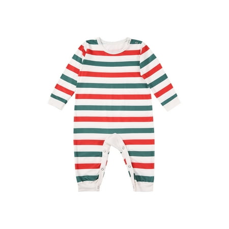 

Parent-child 2 Piece Set Fashion Stripe Long Sleeve Tops and Trousers Parent-child Pajamas