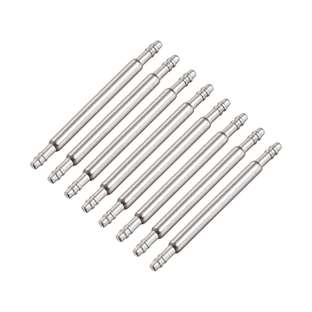Pines de barra de resorte Uxcell 17mm x 1.5mm, pines de repuesto para banda de reloj de acero inoxidable, 8 piezas