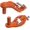 Orange, variant on T-Post Gate Hinge Pins - Heavy Duty Gate Hanger, Hang a gate from a Metal T Post, Steel Gate Hinges Target Hanger for Farm Gate, Garden & Backyard Gate, Easy to Install (Patent)