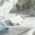 thumbnail image 6 of Roiihwy White Silicone Soap Dish 4.72x3.94in with Drain Spout Sink Organizer Tray for Bathroom Kitchen, 6 of 6