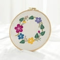 thumbnail image 6 of Clearance DIY Embroidery Flower Painting Needlework Tools for Beginner Handicrafts Round Cross Stitch Set Sewing Craft Kit No Hoop, 6 of 6