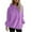 Purple, variant on Women's Long Sleeve Pocket Solid Color Warm Pullover Hooded Sweatshirt Basic Winter Clothing Outfits Fall Clothes