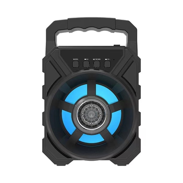 Methold Altavoz inalámbrico portátil al aire libre Mini Bass Sound Home Altavoz compatible con Bluetooth con micrófono Cables de audio/vídeo