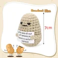 thumbnail image 3 of Colgante de muñeco de frutas y verduras tejido a mano, tejido de lana de patata, pepino, paquete de emoticonos de energía positiva, adornos, 3 of 5